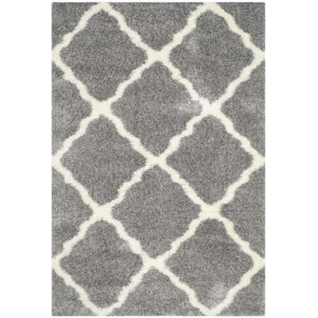 Safavieh Montreal Shag Power Loomed Rectangle Rug- Grey - Ivory- 5 ft. 3 in. x 7 ft. 6 in. SGM866D-5
